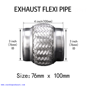 Solda de tubo flexível de escape em tubo flexível de junta flexível 76 mm x 100 mm