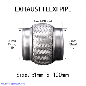 Solda de 51 mm x 100 mm no tubo flexível de escape Reparo flexível de tubo flexível